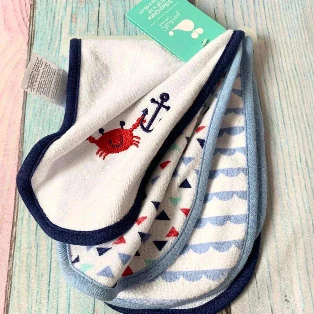 Just bath nautical theme burp cloths